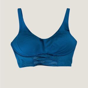 Victoria's Secret Blue Sports Bra with a Scoop Neckline